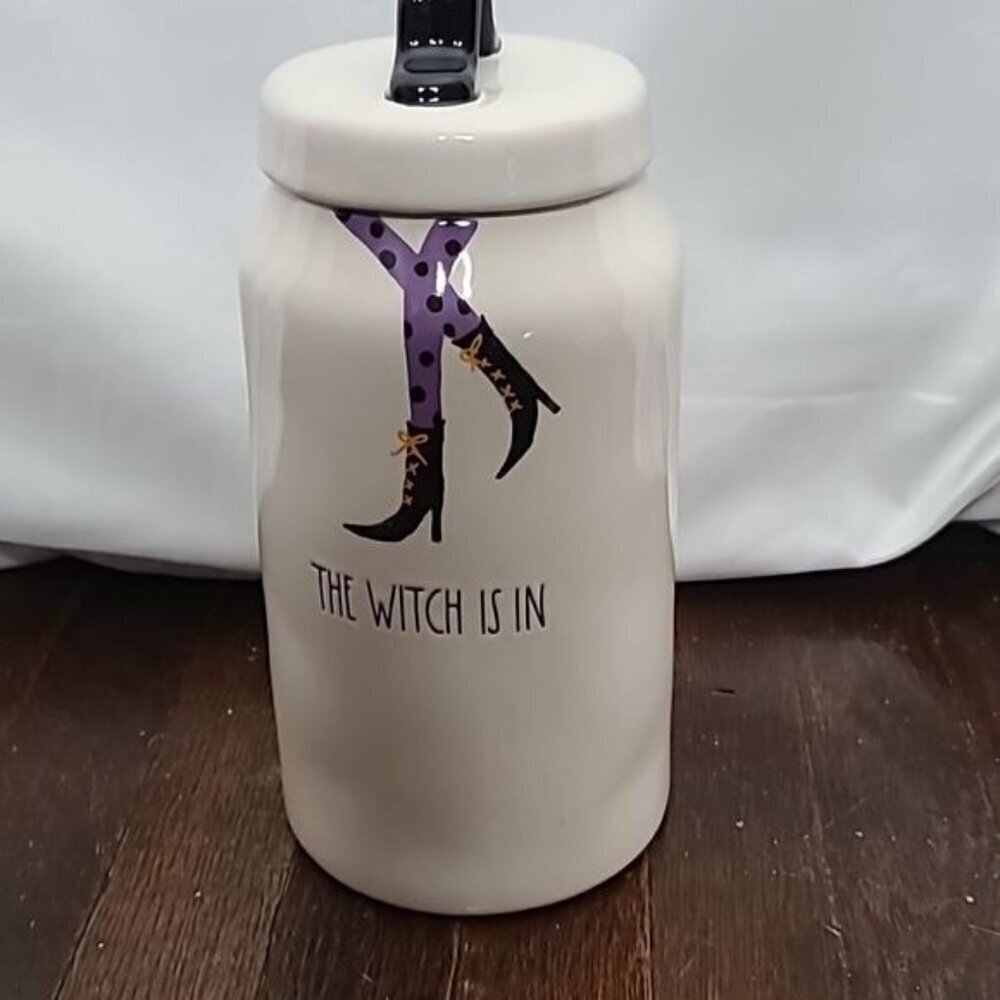 NWT Magenta Rae Dae Halloween The Witch Is In Witch Feet Canister